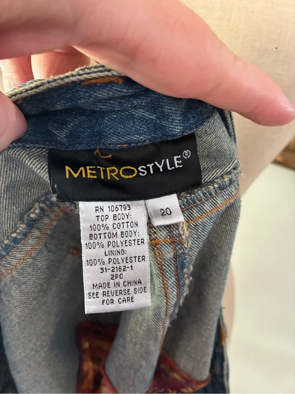 Y2K Denim Fairy Patchwork Boho Skirt Size 20